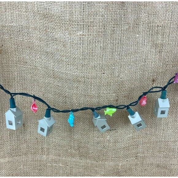 Beach House Light String with Colorful Sea Shell Accents Beach Summer - Picture 1 of 4